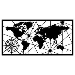 Wallity World Map Large 2 Negro